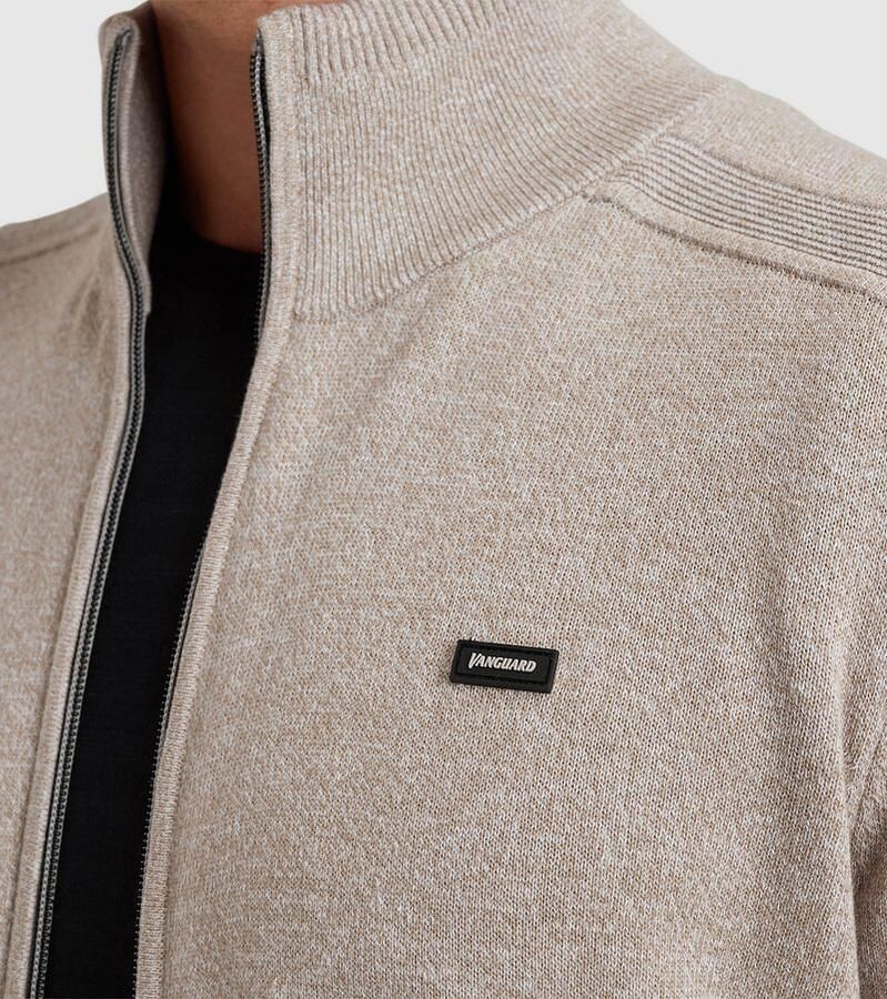 Vanguard Ritssluiting Jas Katoen Linnen Mix Beige Heren - Foto 3