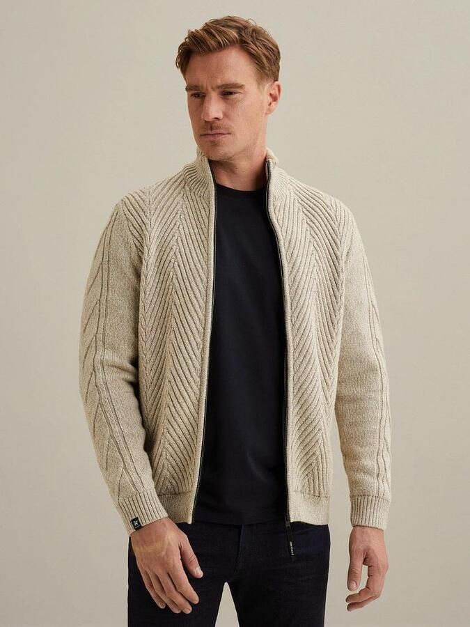 Vanguard Vest Structuur Wol Blend Beige - Foto 2