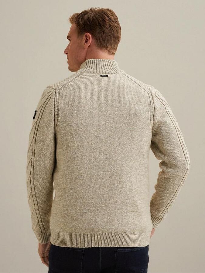 Vanguard Vest Structuur Wol Blend Beige - Foto 3