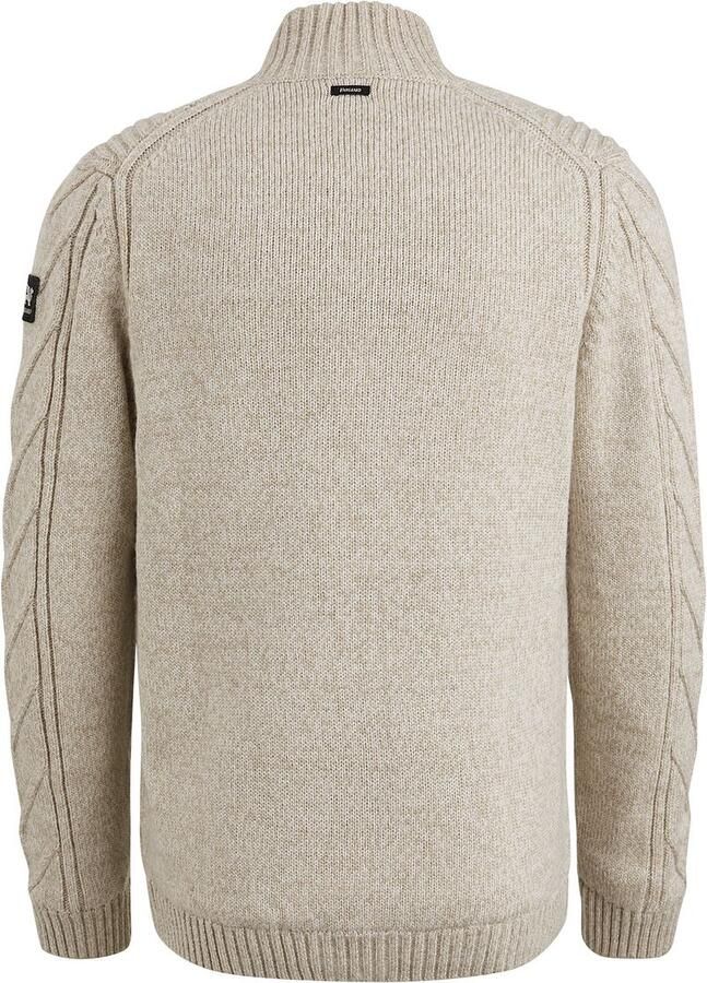 Vanguard gevoerd vest met wol en ingebreid patroon beige - Foto 3