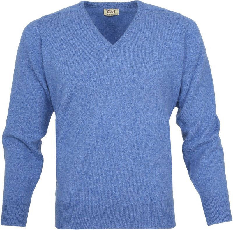 William Lockie Pullover Lamswol V Clyde Blue