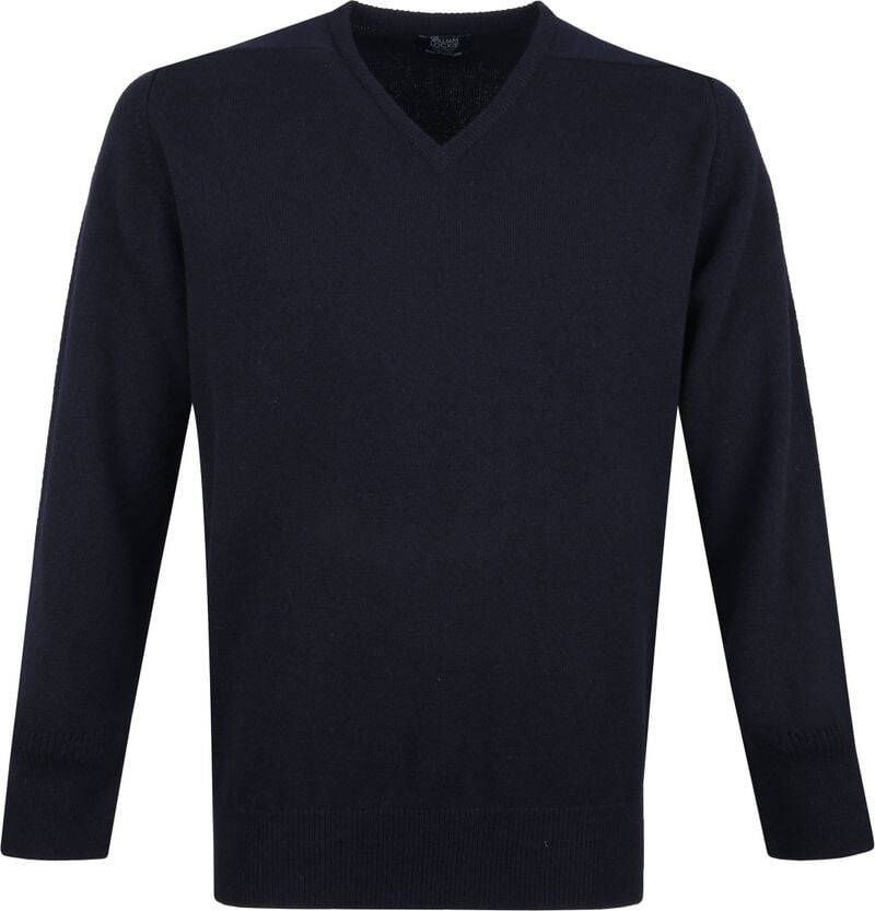 William Lockie V-Hals Lamswol Navy