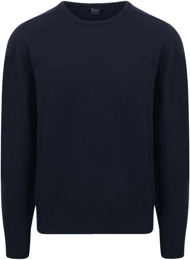 William Lockie Trui Lamswol Navy
