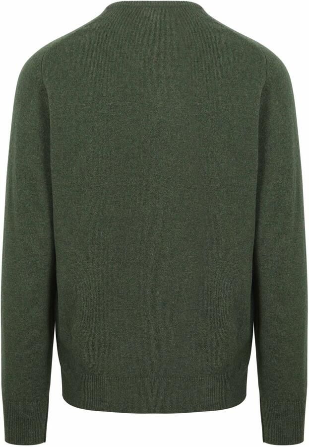 William Lockie Pullover Lamswol V-hals Rosemary Groen