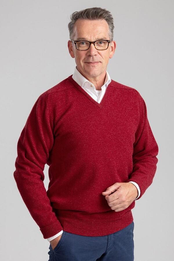 William Lockie Pullover Lamswol V Poppy - Foto 2