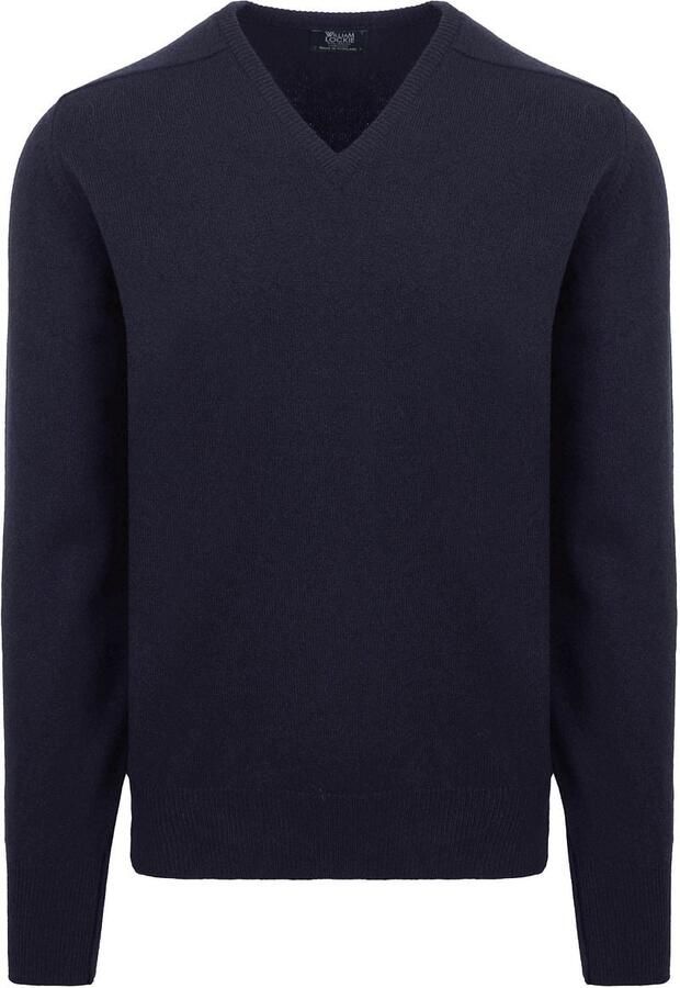William Lockie Sweater V-Hals Lamswol Navy - Foto 2