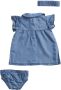 TerStal Baby set: jurk met broekje en hoofdband blauw in maat - Thumbnail 2