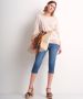 TerStal Dames basic top gestreept beige in maat - Thumbnail 2