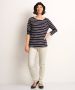 TerStal Dames basic top gestreept zwart in maat - Thumbnail 2