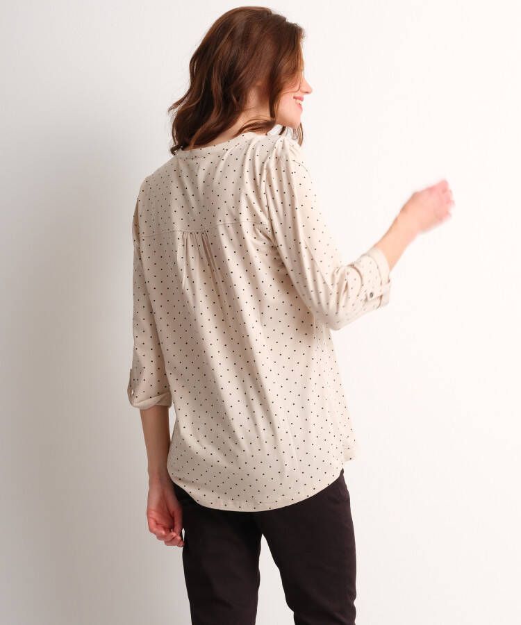 terStal Dames basic top stippen beige in maat