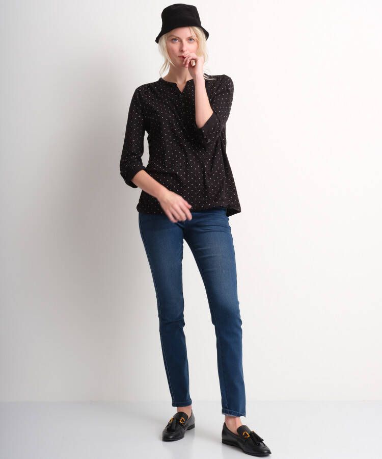 terStal Dames basic top stippen zwart in maat
