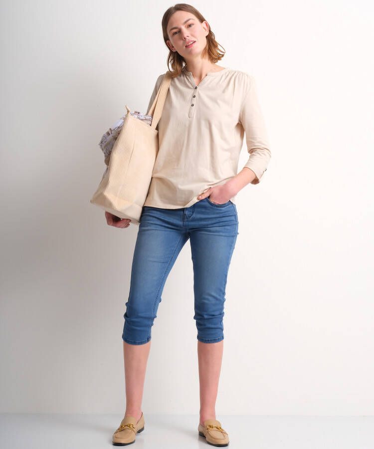 terStal Dames basic top uni beige in maat