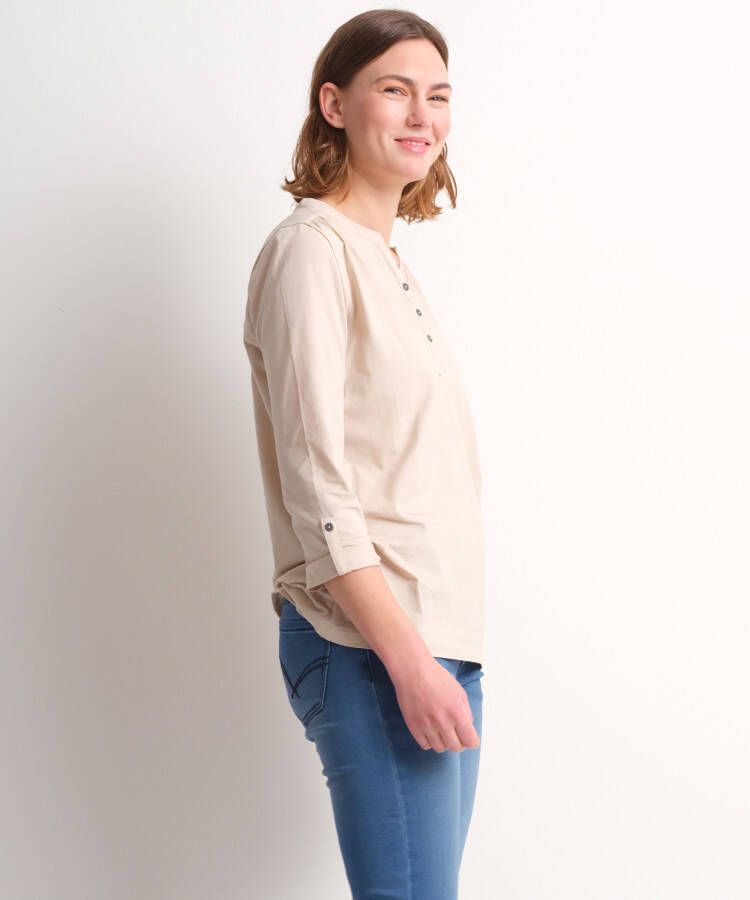 terStal Dames basic top uni beige in maat