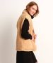 TerStal Dames beige teddy gilet beige in maat - Thumbnail 4