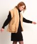TerStal Dames beige teddy gilet beige in maat - Thumbnail 5