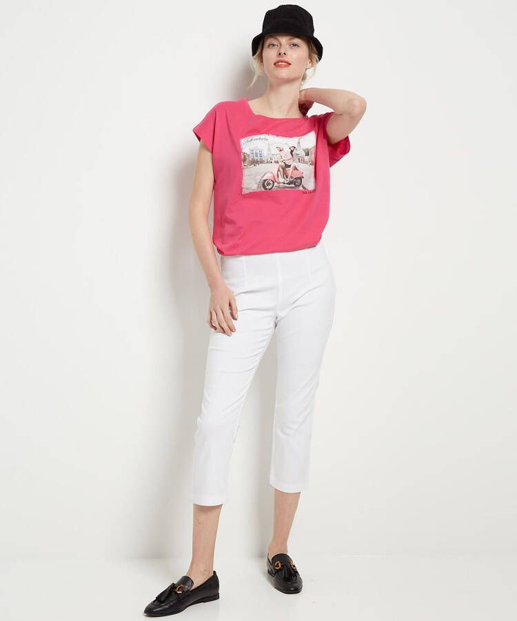 terStal Dames bengaline pantalon wit in maat