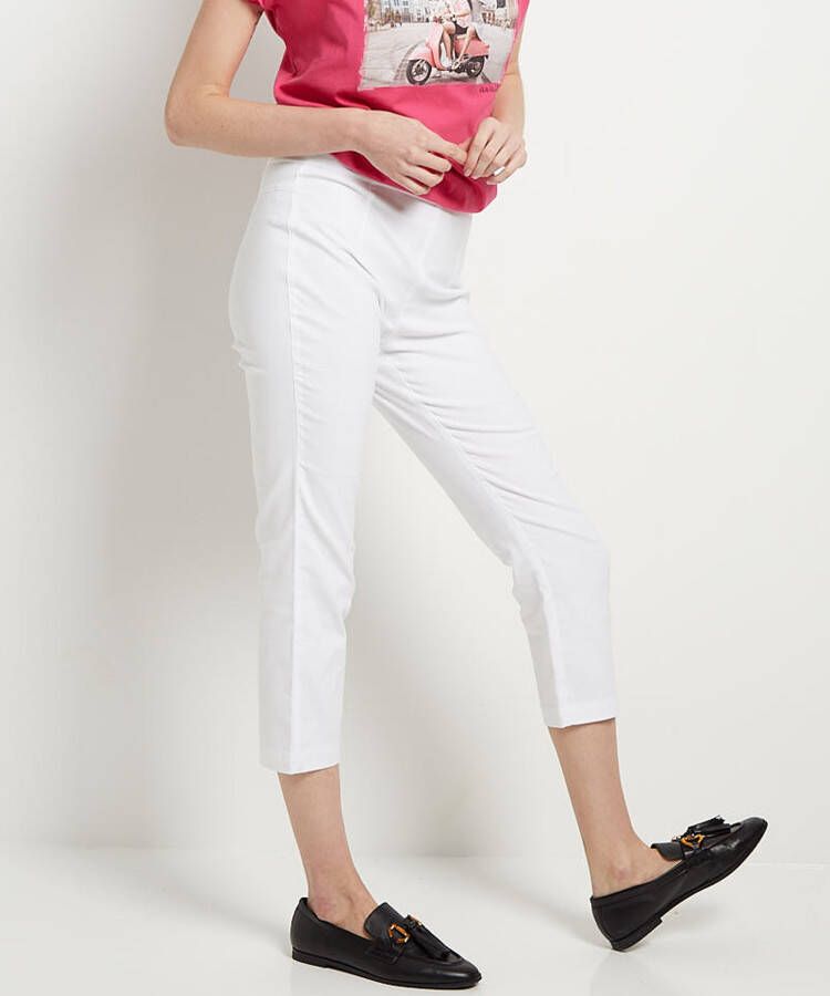 terStal Dames bengaline pantalon wit in maat