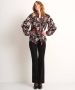 TerStal Dames blouse all-over bloemenprint zwart in maat - Thumbnail 2