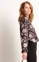 TerStal Dames blouse all-over bloemenprint zwart in maat - Thumbnail 4