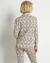 TerStal Dames blouse all-over ruitjes beige in maat - Thumbnail 4