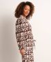 TerStal Dames blouse driehoeksprint beige in maat - Thumbnail 4