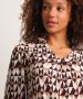 TerStal Dames blouse driehoeksprint beige in maat - Thumbnail 5