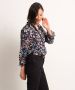 TerStal Dames blouse top bloemenprint zwart in maat - Thumbnail 2