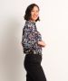 TerStal Dames blouse top bloemenprint zwart in maat - Thumbnail 3