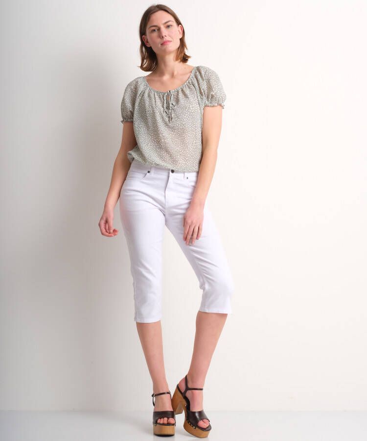 terStal Dames capri broek twill stretch wit in maat