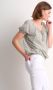 TerStal Dames chiffon blouse met elastiek groen in maat - Thumbnail 4