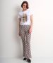 TerStal Dames flared broek trendy print zwart in maat - Thumbnail 2