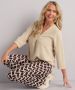 TerStal Dames flared fit broek blokkenprint zwart in maat - Thumbnail 3