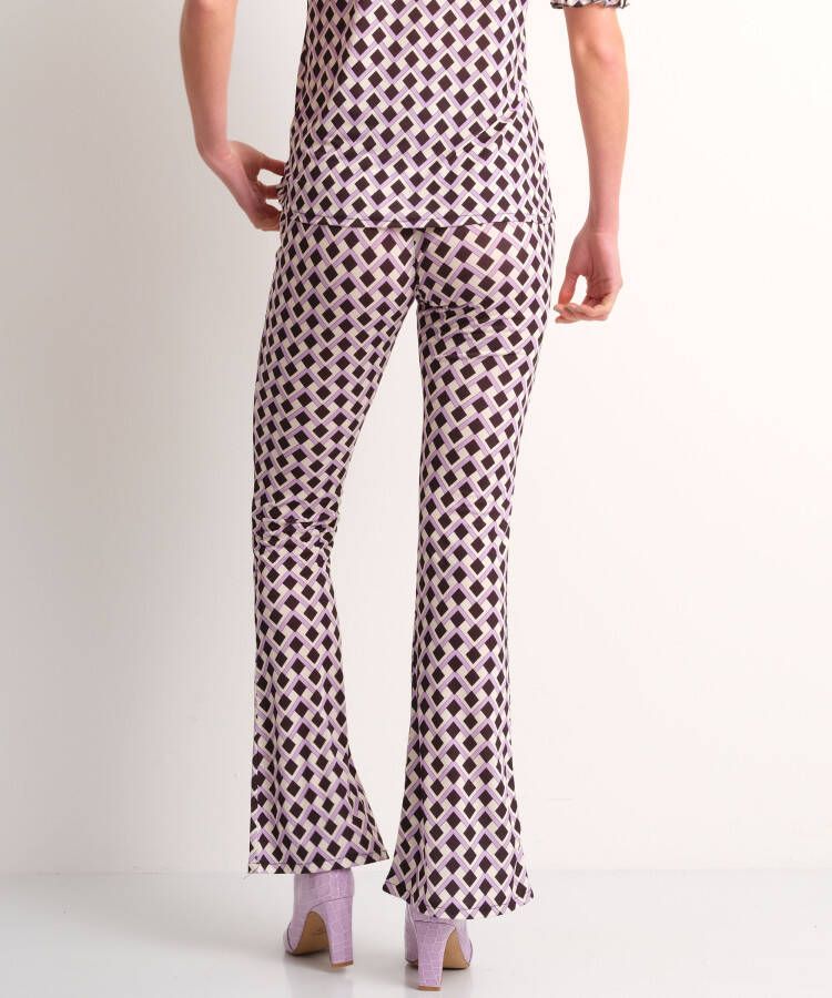 terStal Dames flared fit broek travellook paars in maat