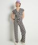 TerStal Dames jumpsuit schubben print zwart in maat - Thumbnail 2