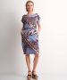 TerStal Dames korte jersey jurk blauw in maat - Thumbnail 2