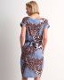TerStal Dames korte jersey jurk blauw in maat - Thumbnail 3