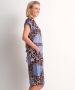 TerStal Dames korte jersey jurk blauw in maat - Thumbnail 4