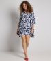 TerStal Dames korte wijde jurk blauw in maat - Thumbnail 2