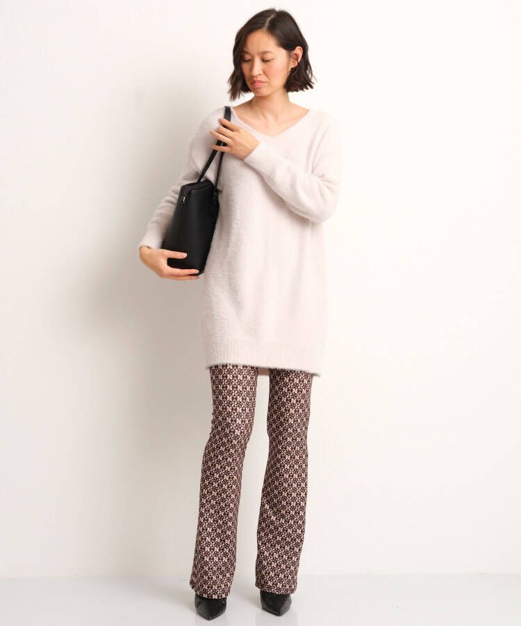terStal Dames lange fluffy trui off-white in maat