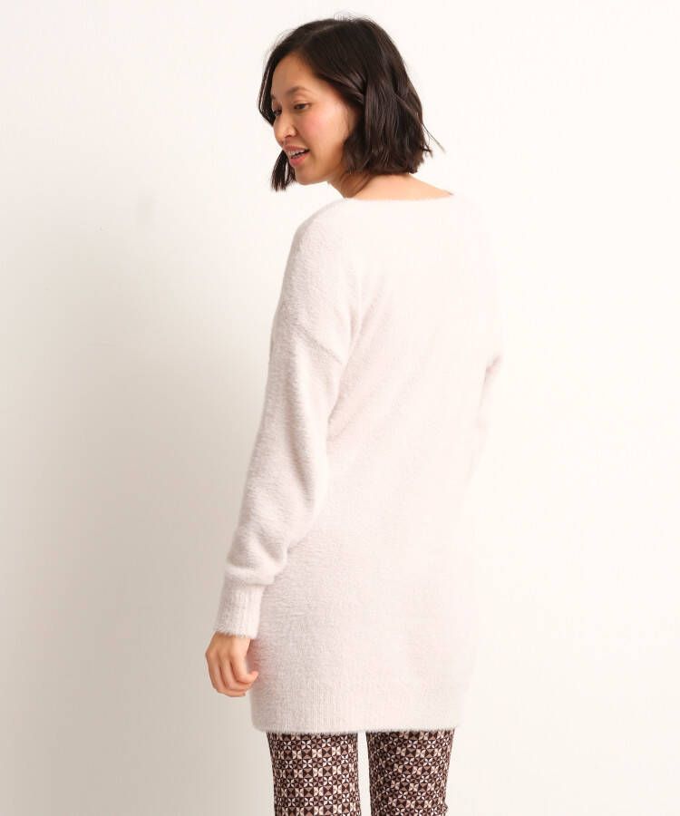 terStal Dames lange fluffy trui off-white in maat
