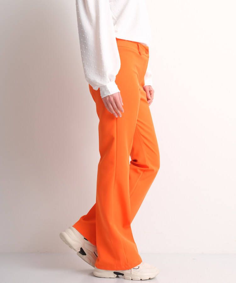 terStal Dames oranje flared pantalon oranje in maat