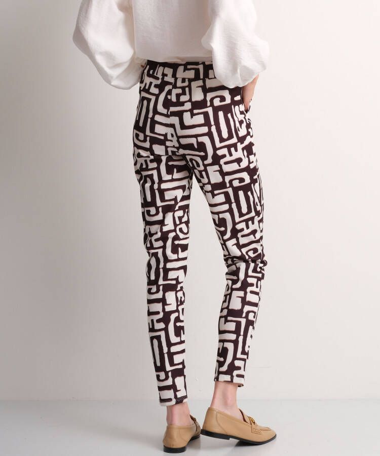 terStal Dames pantalon abstracte print zwart in maat