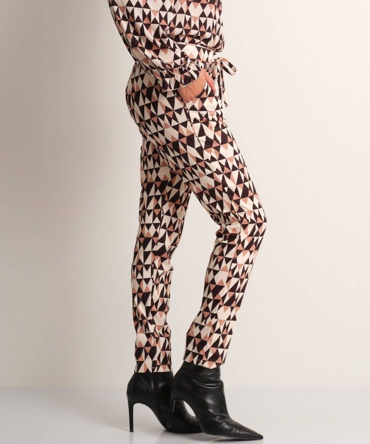terStal Dames pantalon driehoeksprint beige in maat