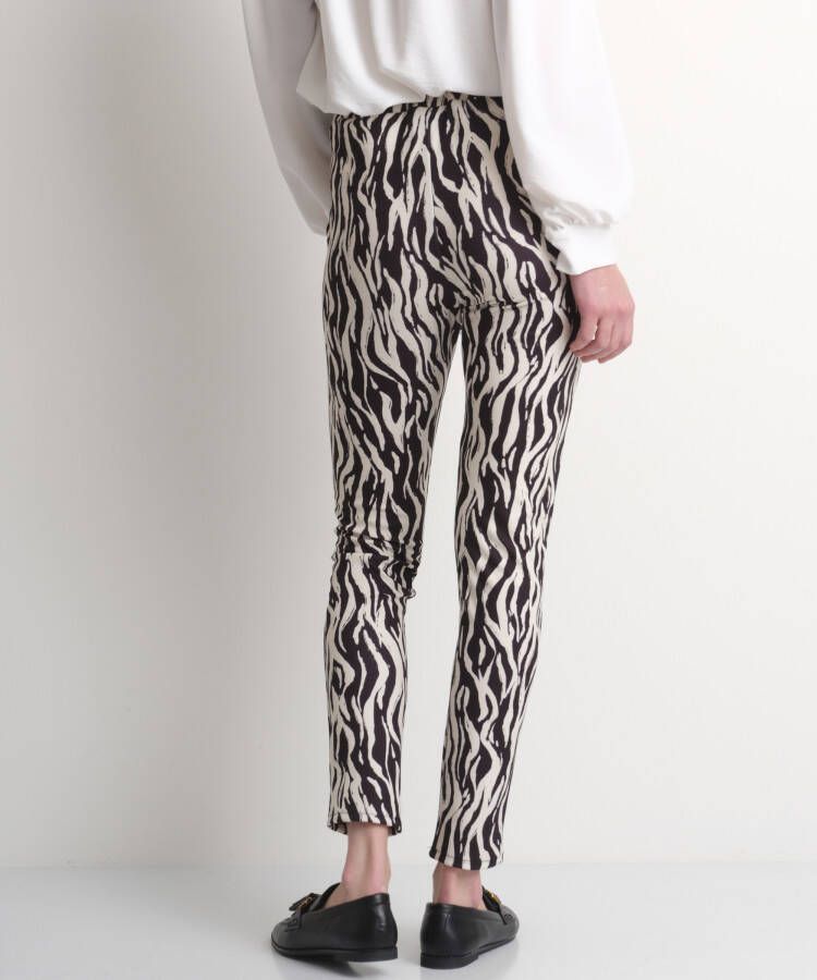 terStal Dames pantalon zebraprint zwart in maat