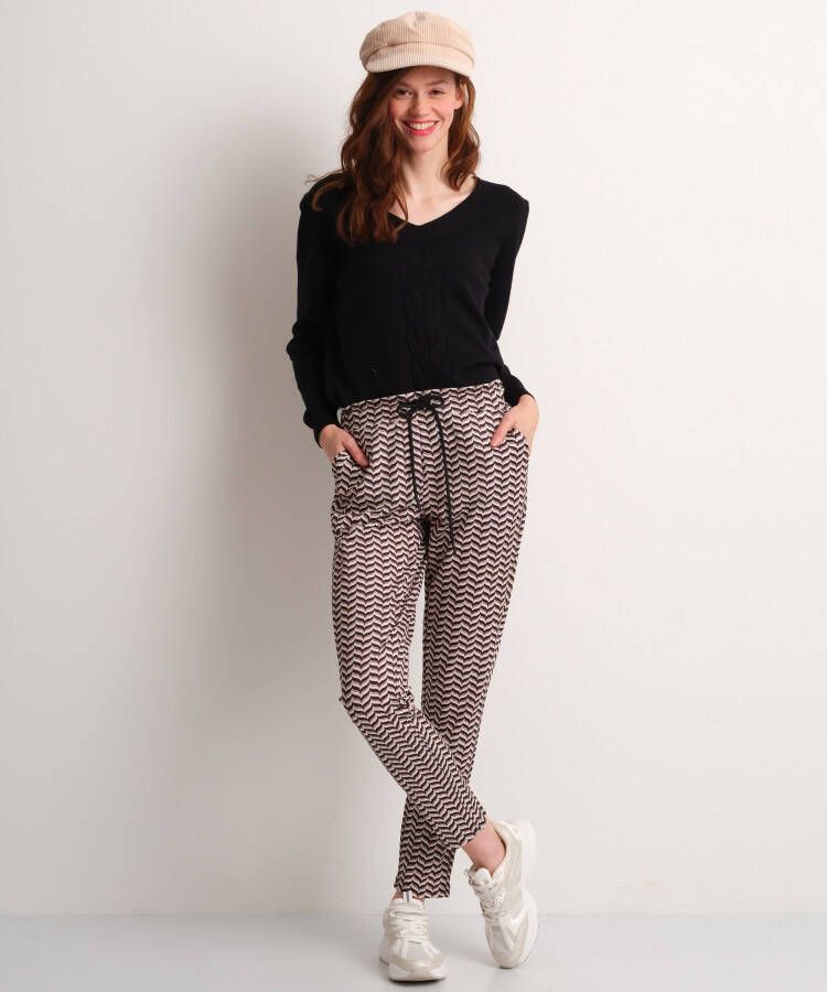 terStal Dames pantalon zigzagprint wit in maat