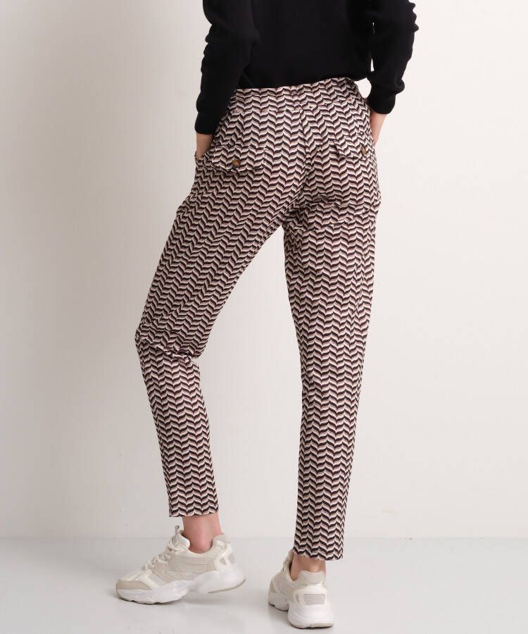 terStal Dames pantalon zigzagprint wit in maat