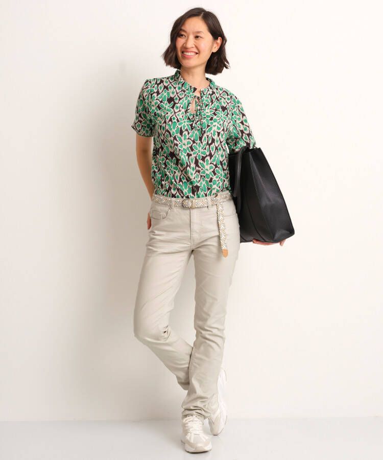 terStal Dames regular fit broek twill stretch beige in maat
