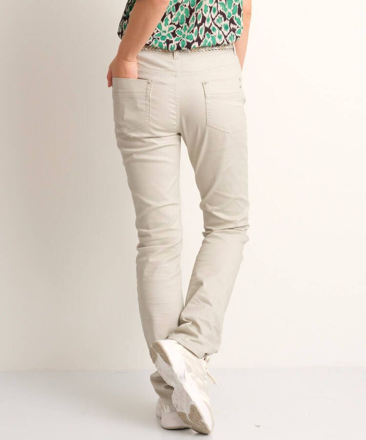 terStal Dames regular fit broek twill stretch beige in maat