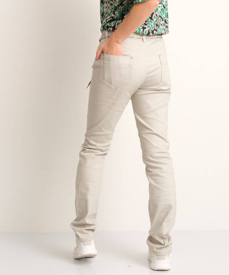 terStal Dames regular fit broek twill stretch beige in maat