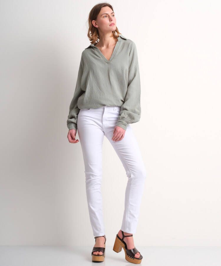 terStal Dames regular fit broek twill stretch wit in maat